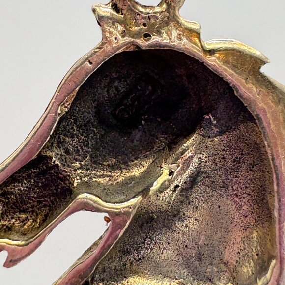 VTG Solid Sterling Silver 925 Horse Head Dangle Earrings Size 1" Length - Picture 7 of 11